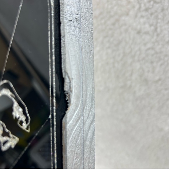 Painted glass vtg Lee Sales 1987 Unicorn black glitter silver 6" x 9" - Picture 10 of 10